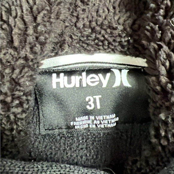 Hurley fur lined hoodie boys size 3T 1 of 2 - Picture 5 of 5